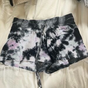 Hard tail terry cloth tie dye shorts